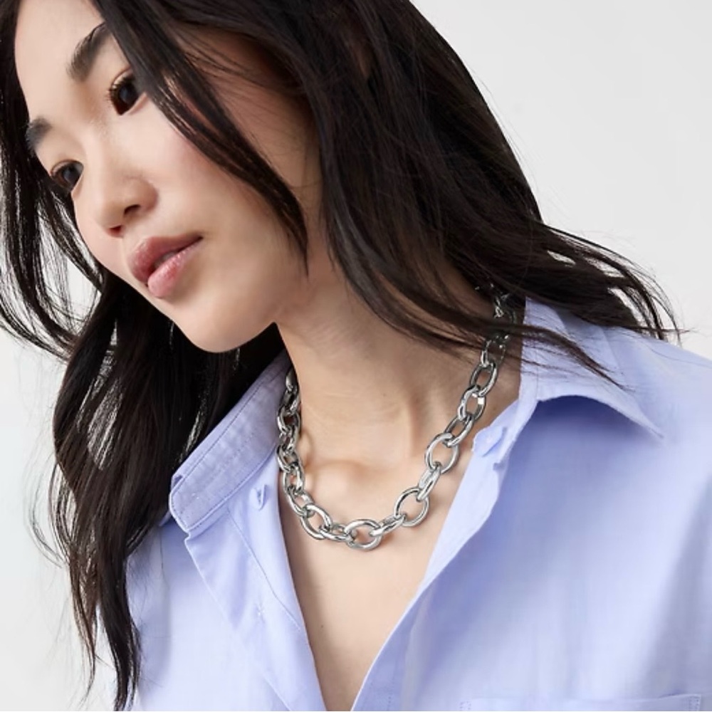 Banana Republic Women’s Toggle Silver Chain Necklace NWT